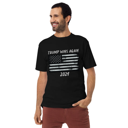 Men’s Premium Heavyweight "Trump Wins Again" T-Shirt